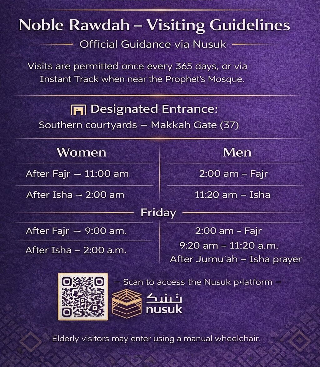 Rawdah Rasool Visiting Hours